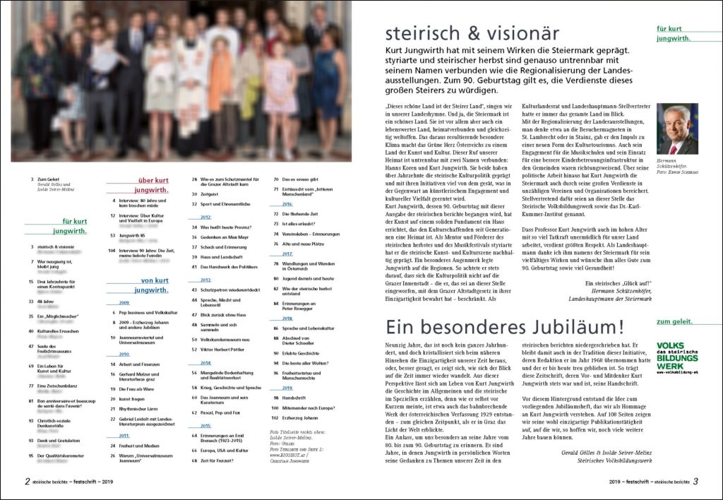 Festschrift 2019 - steirische berichte